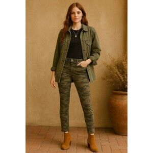 Hudson Barbara High Waist Skinny Jeans Women's Size 31 Camo‎ Causal Chic Luxury